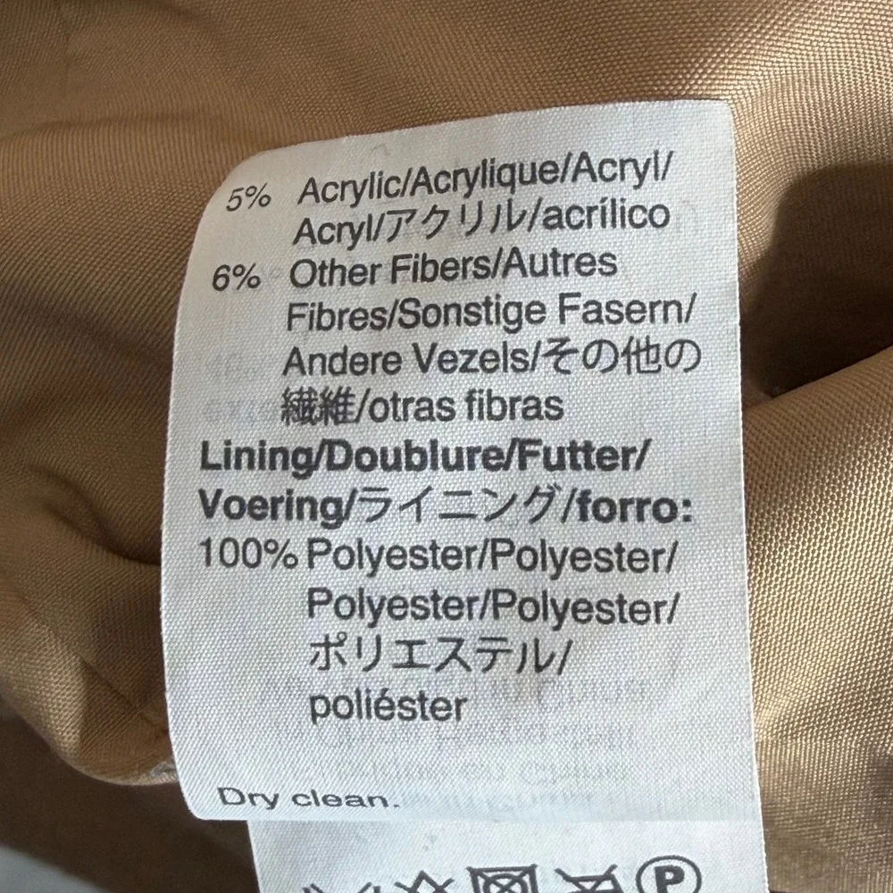 J. Crew Factory City Coat Womens 6 Mushroom Tan Wool‎ Blend Preppy Classic Basic - Picture 6 of 9